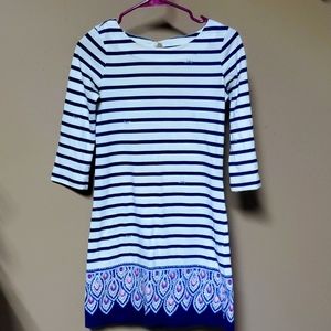 Lilly Pulitzer White/Navy Stripe Dress